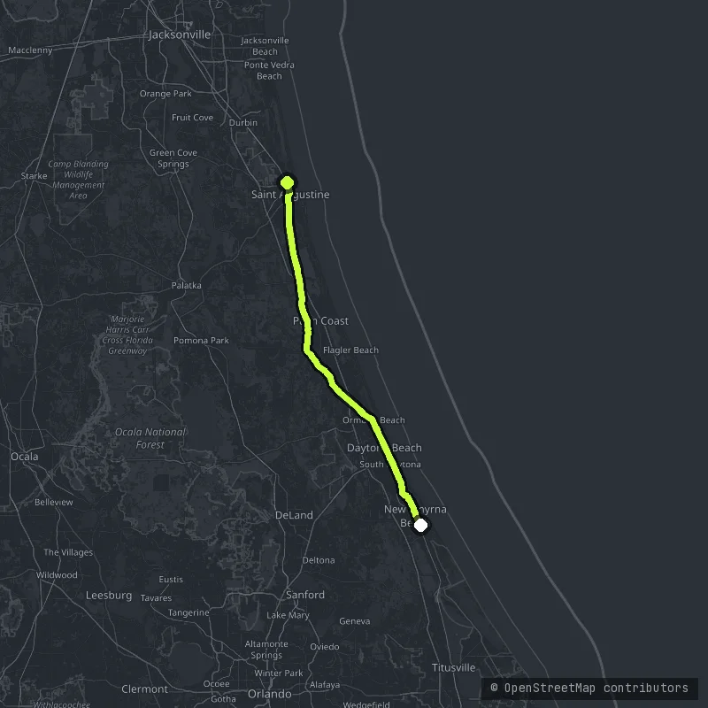 A1A Scenic & Historic Coastal Byway map
