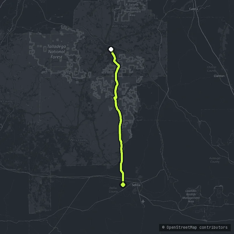 The Cahaba map