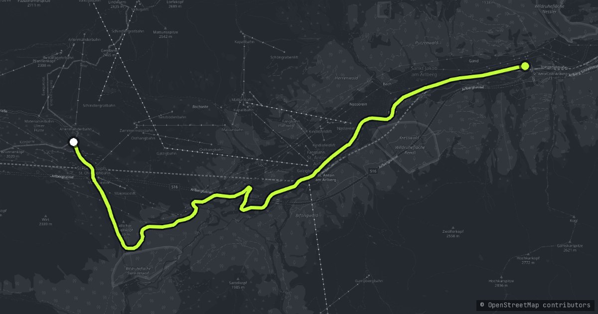 Arlbergpass map