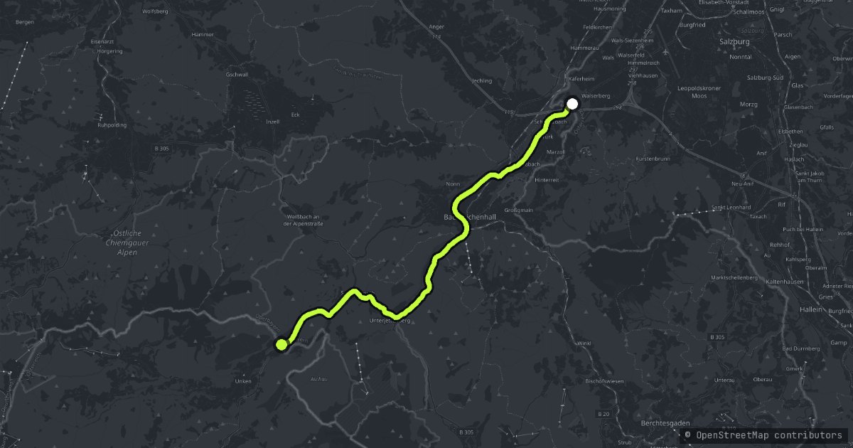 Bad Reichenhall to the Steinpass map