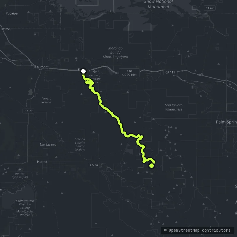 Banning Idyllwild Panoramic Highway map