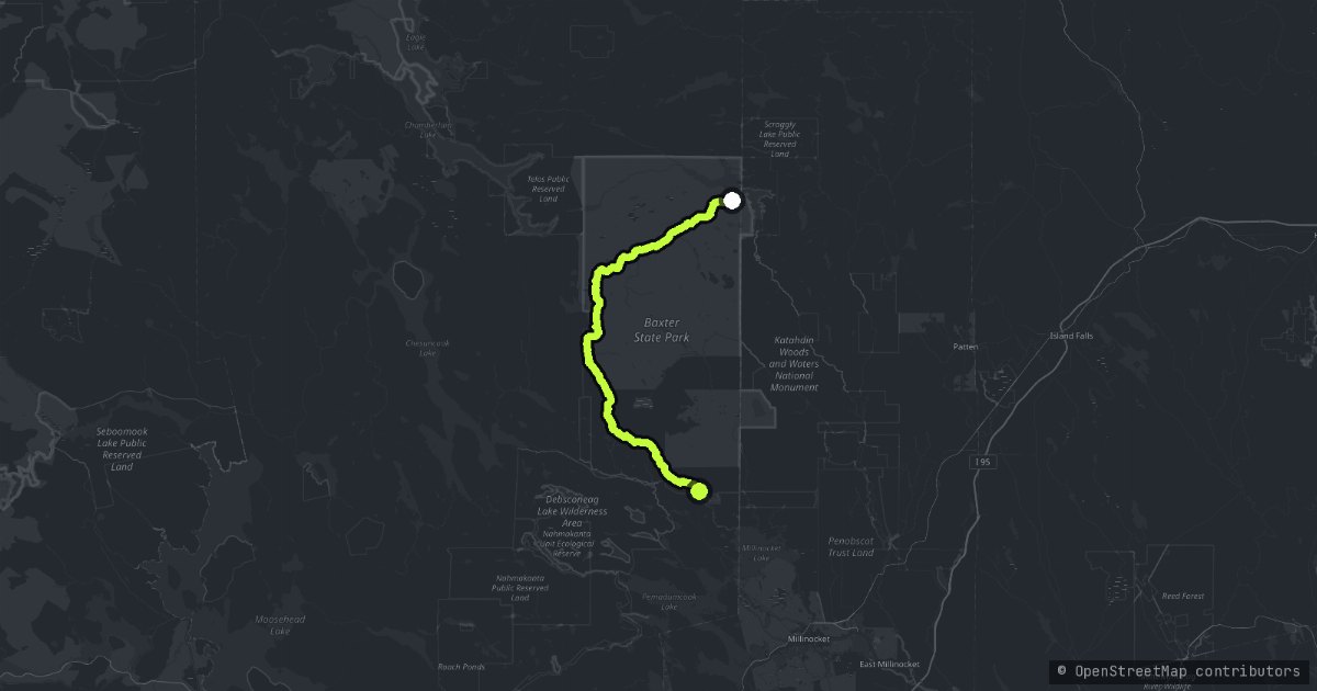 Baxter State Park Tote Road map