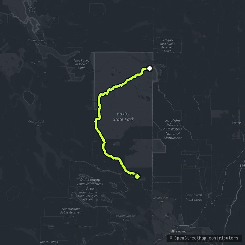 Baxter State Park Tote Road map