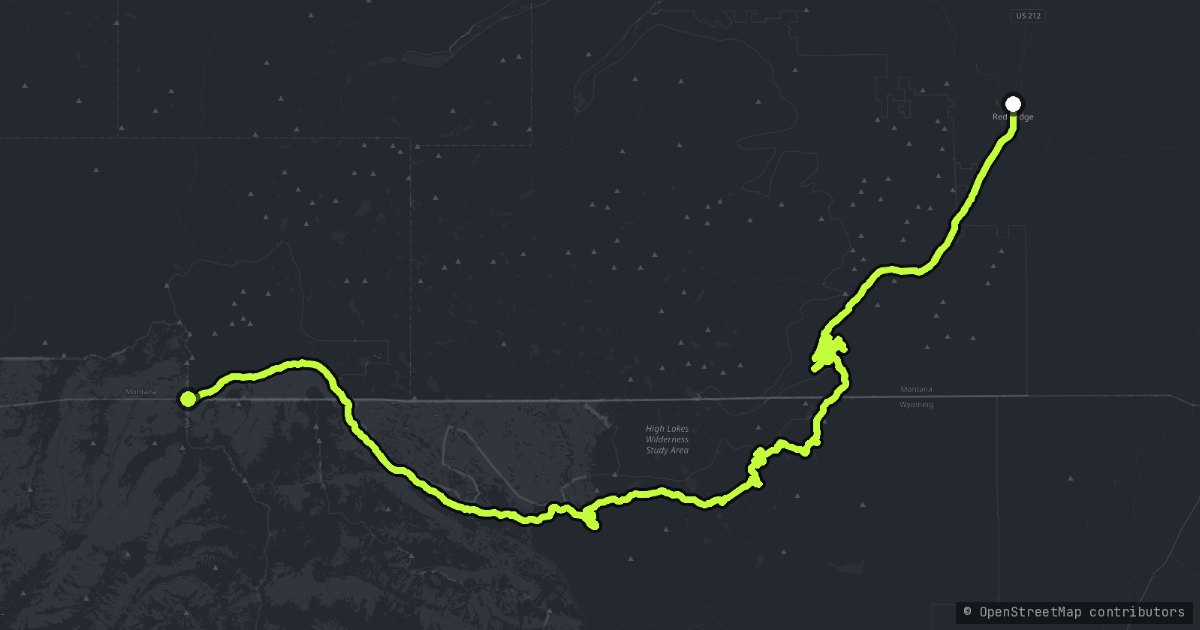 Beartooth Highway map