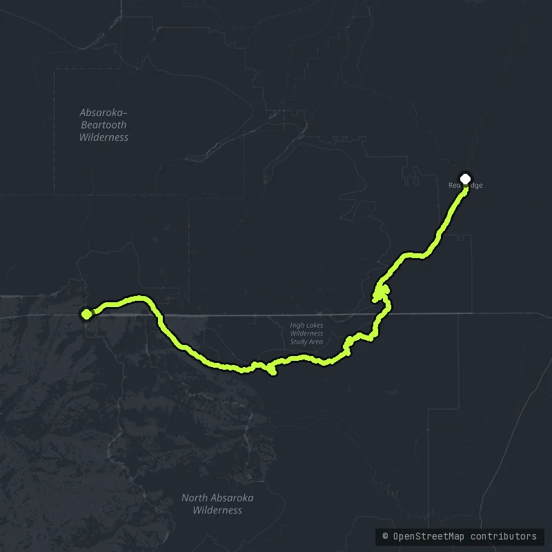Beartooth Highway map
