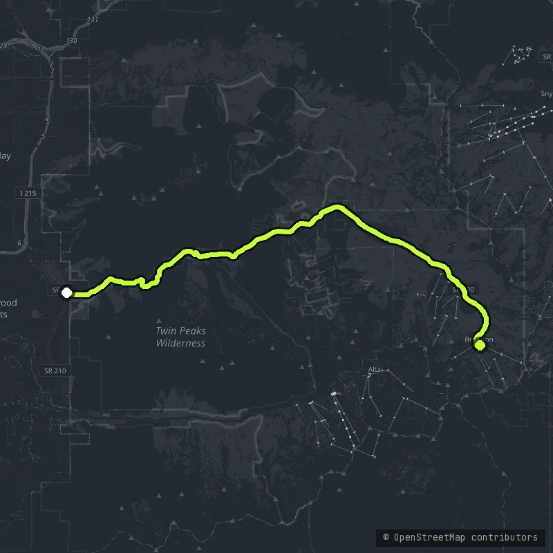 Big Cottonwood Canyon map