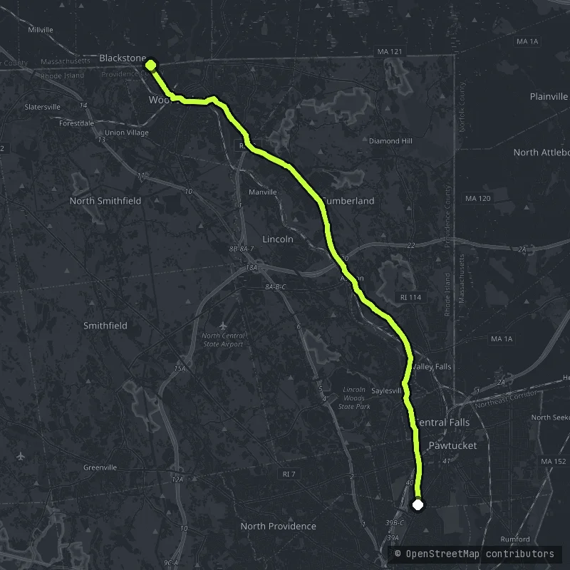 Blackstone River Valley Byway map