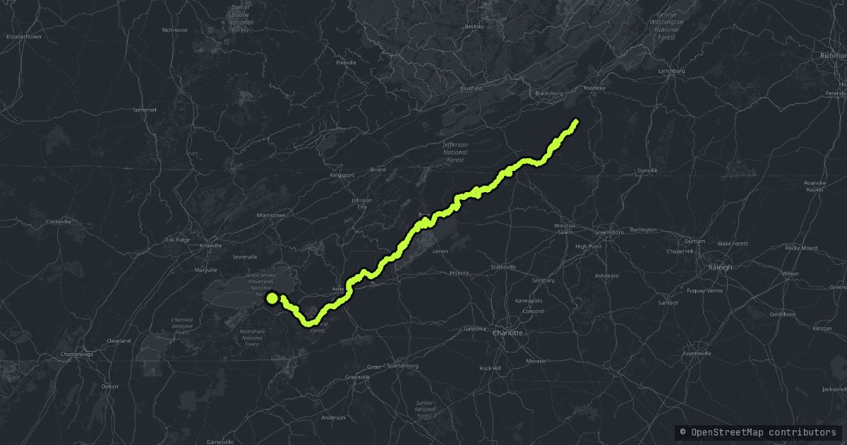Blue Ridge Parkway map