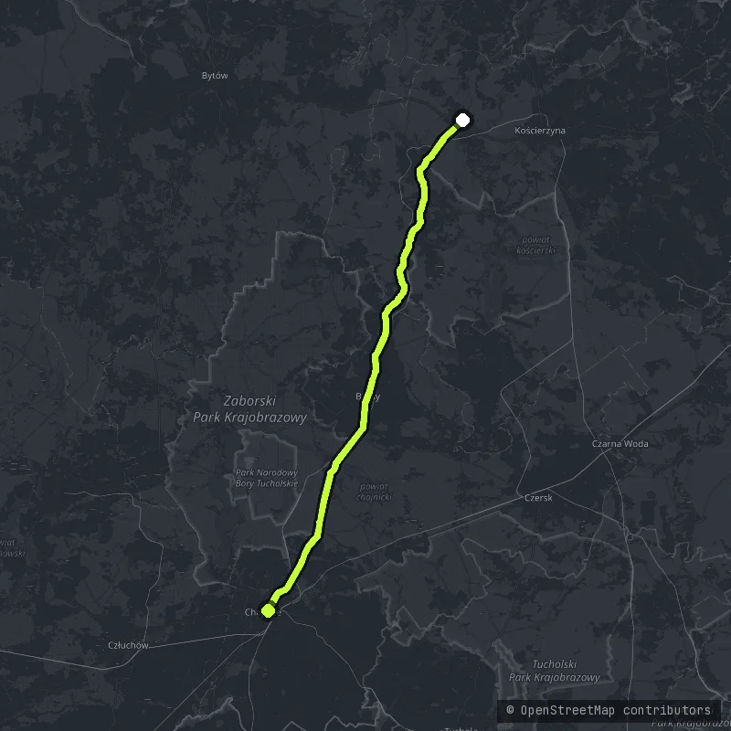 Bory Tucholskie map