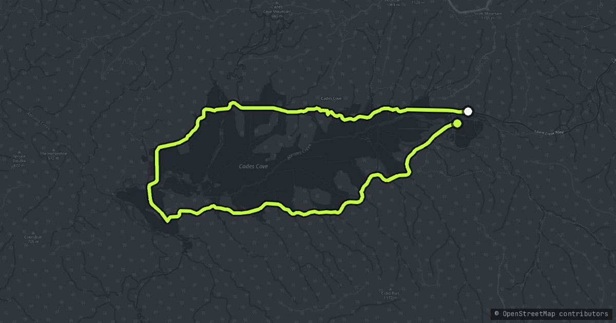 Cades Cove Loop map
