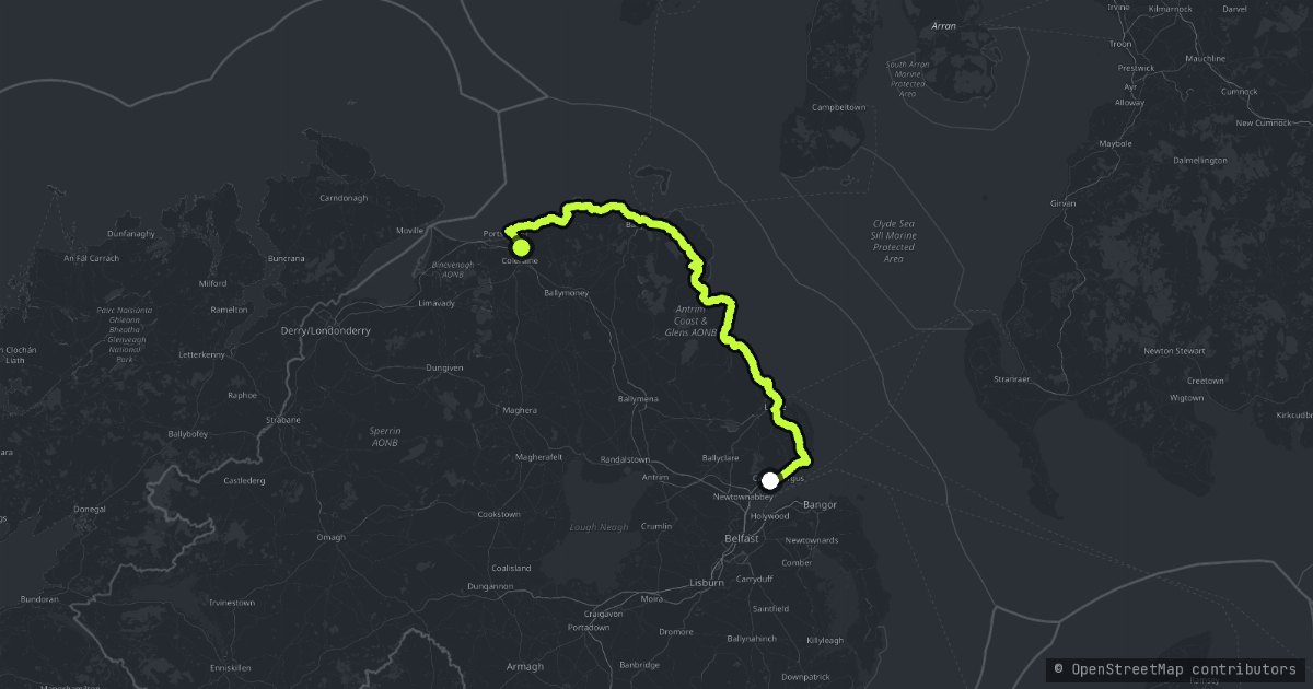 Causeway Coastal Route map