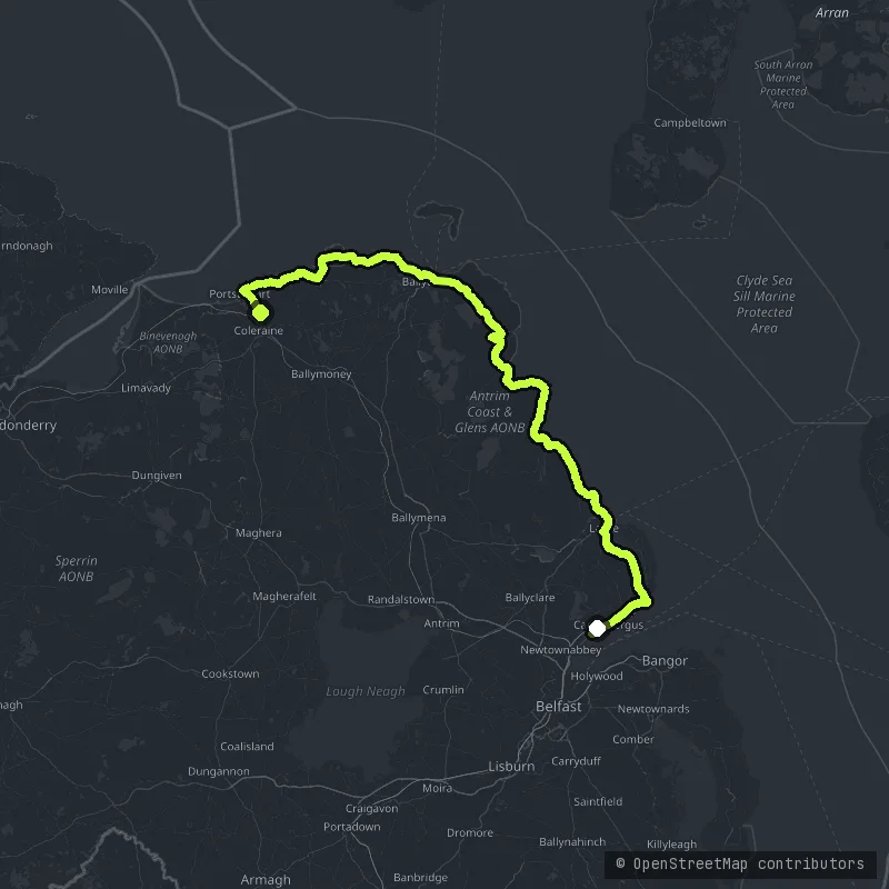 Causeway Coastal Route map