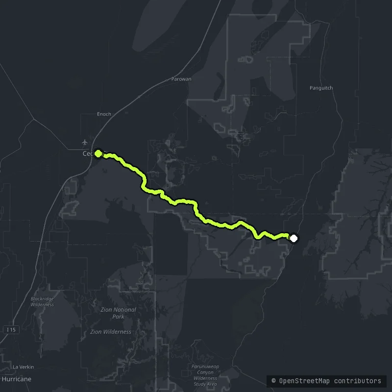 Cedar Canyon map