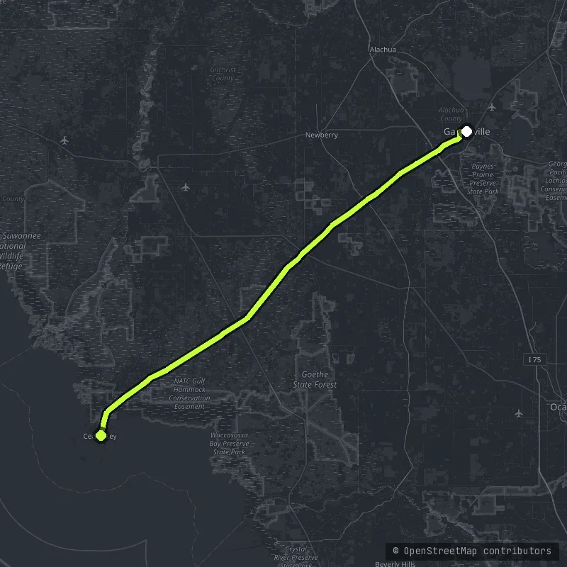 Cedar Key map