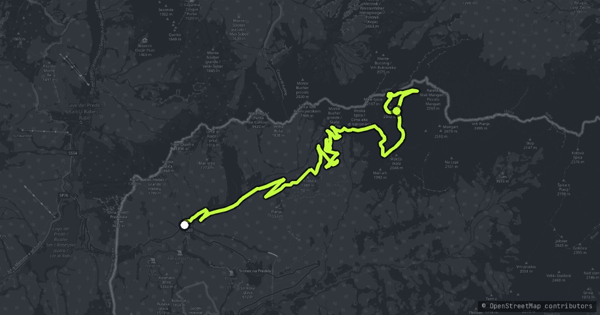 Cesta na Mangart map