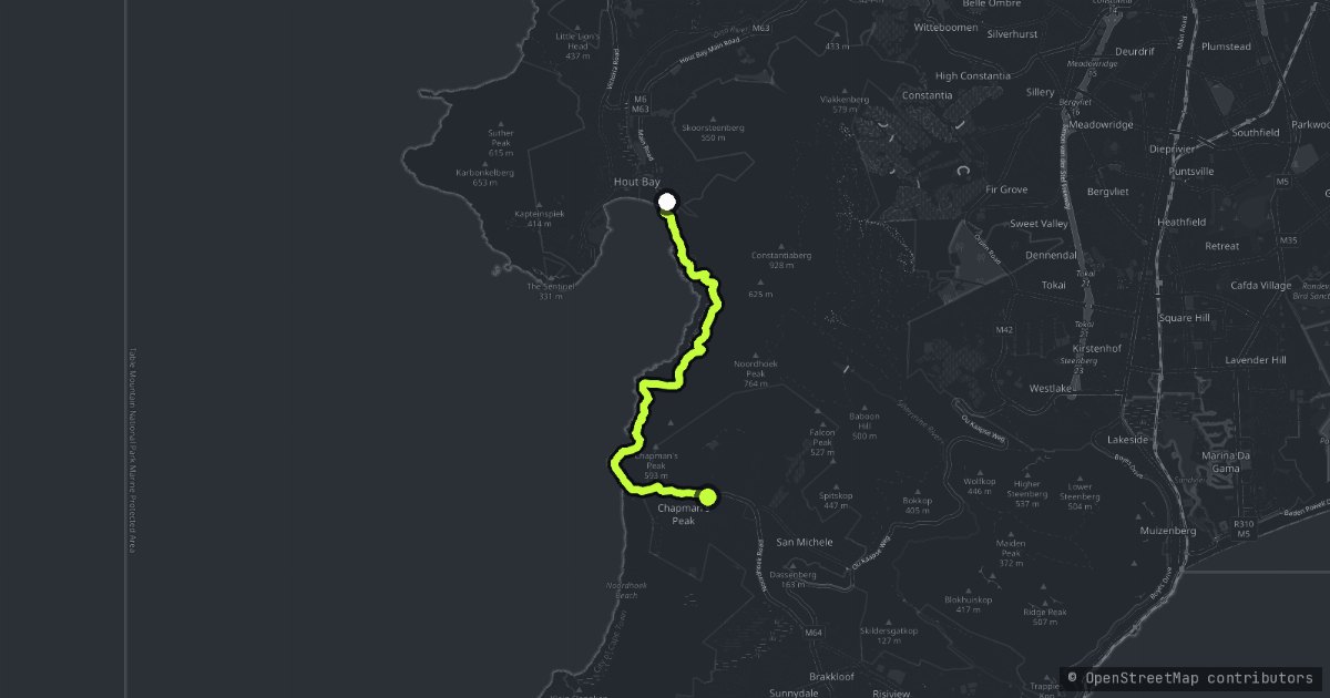 Chapman's Peak Drive map