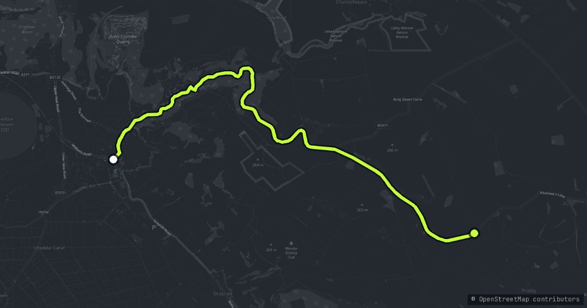 Cheddar Gorge map