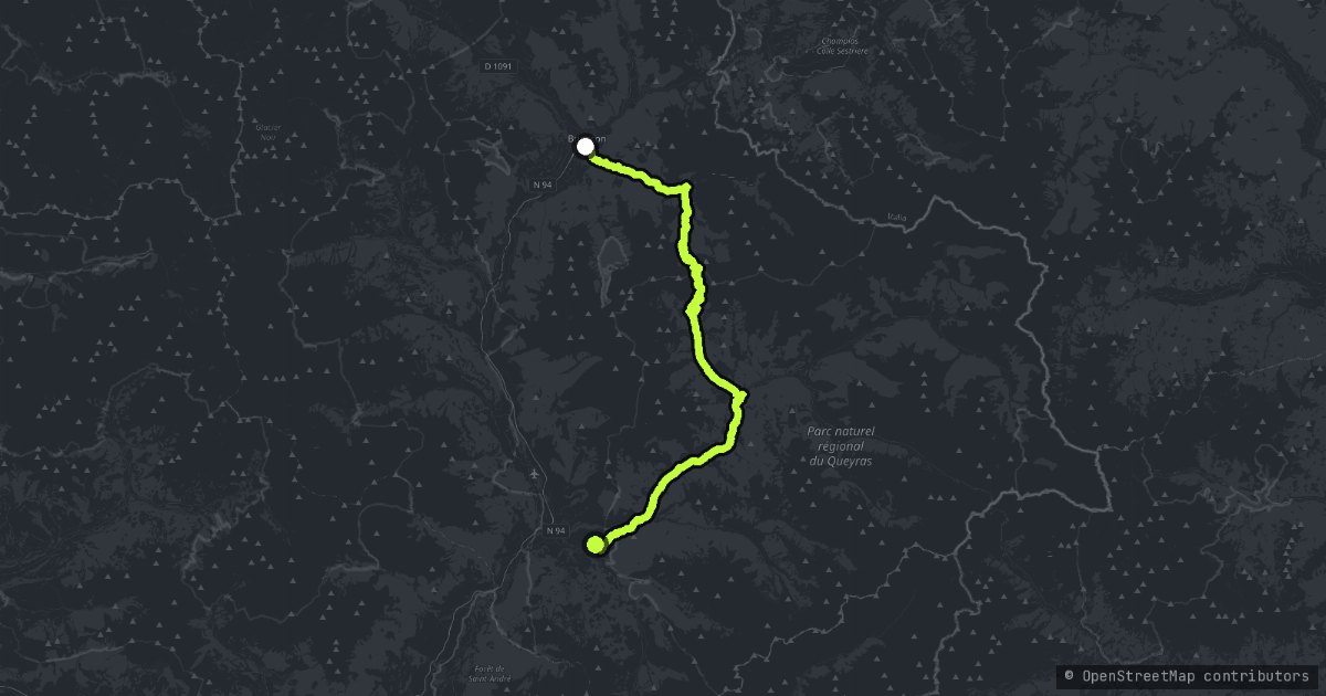 Col d'Izoard map