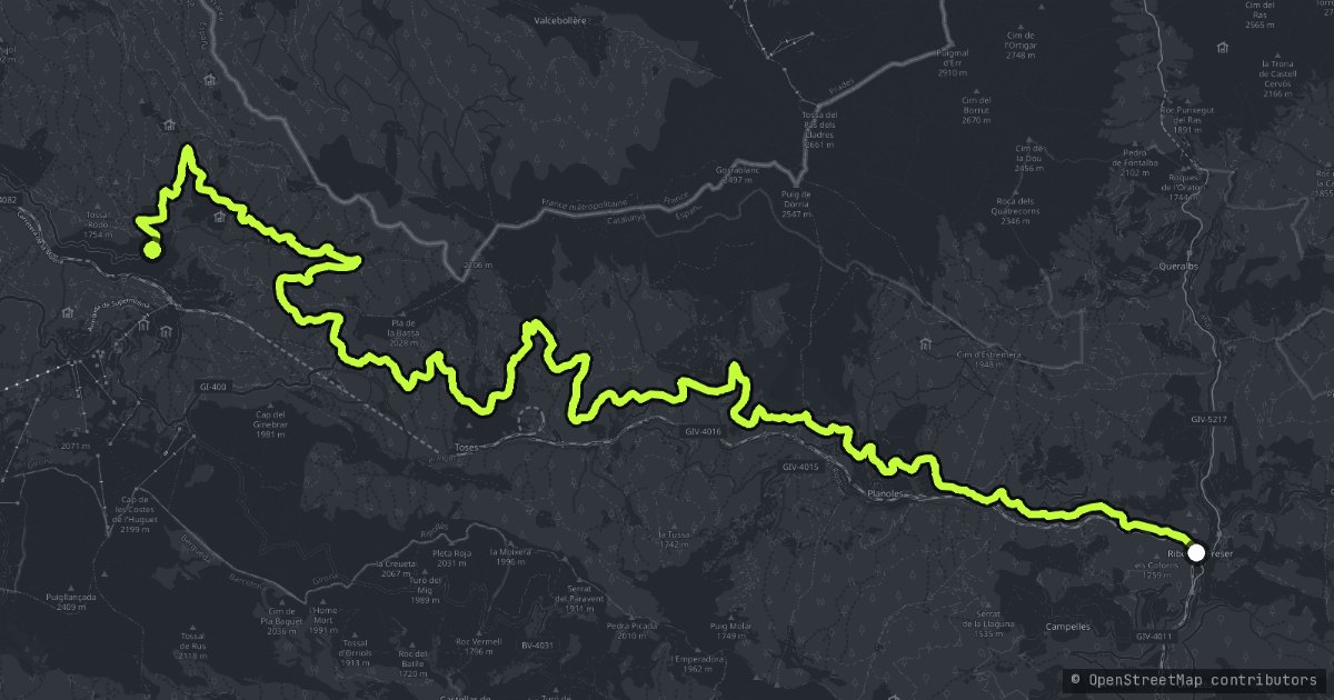Collada de Toses map