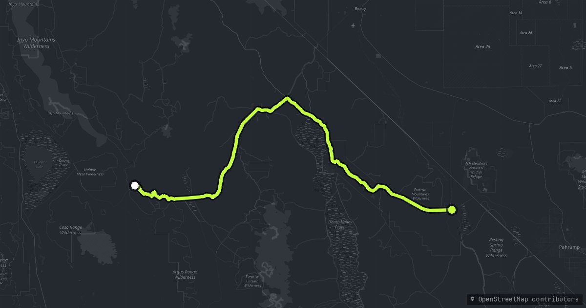 Death Valley Scenic Byway map