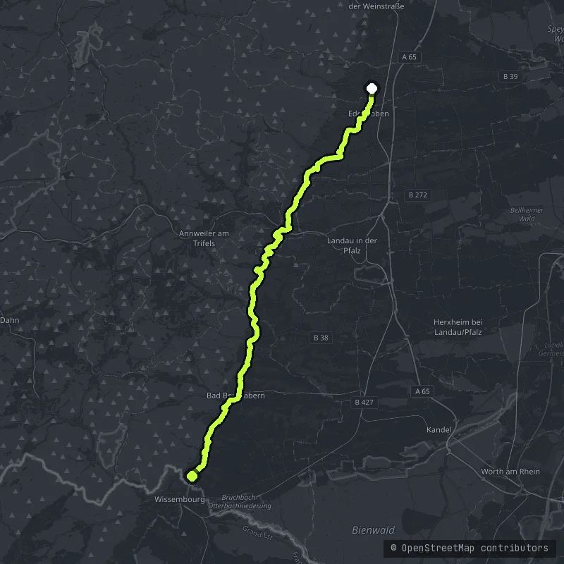 German Wine Route map