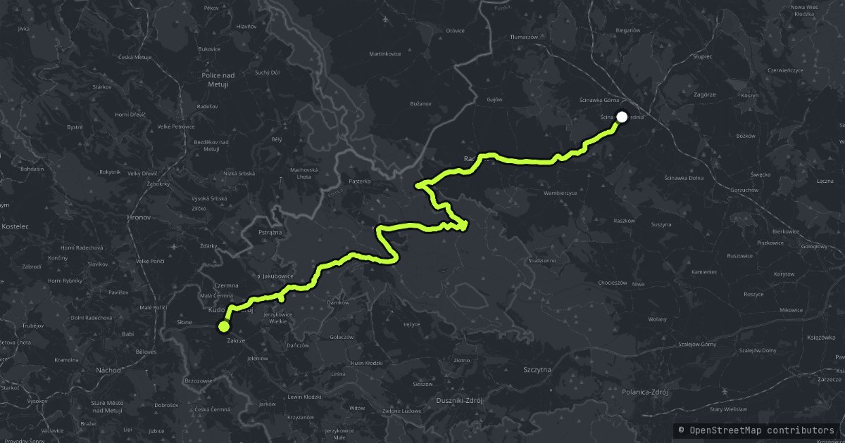 Droga Stu Zakrętów map