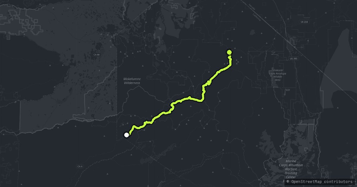 Ebbetts Pass map