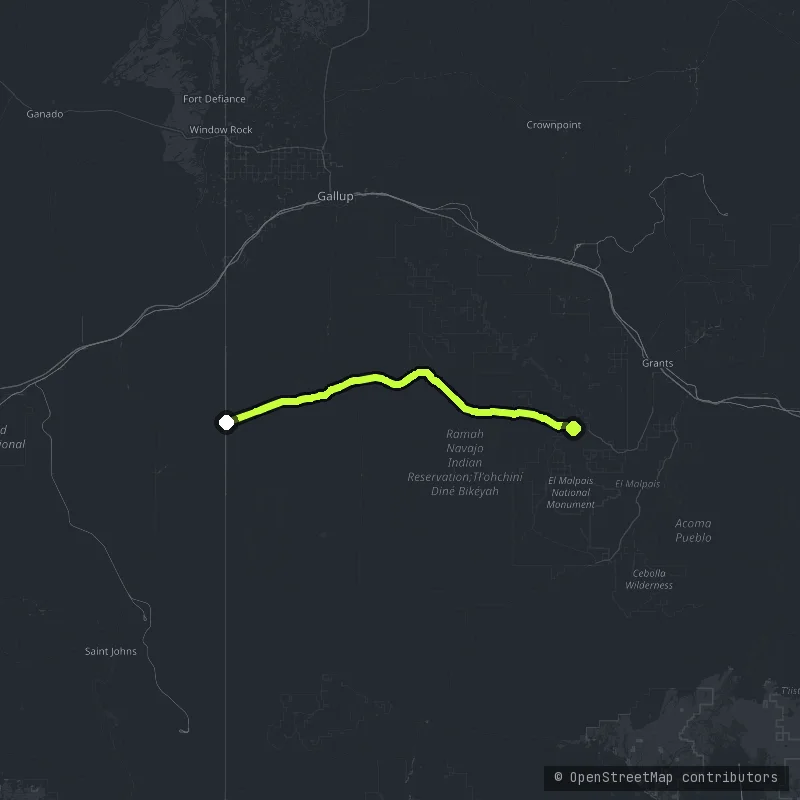El Malpais & Zuni map