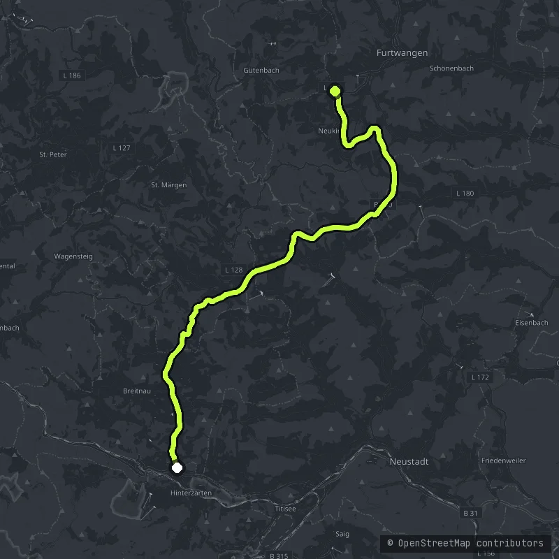 Feldberg & the Southern Schwarzwald map