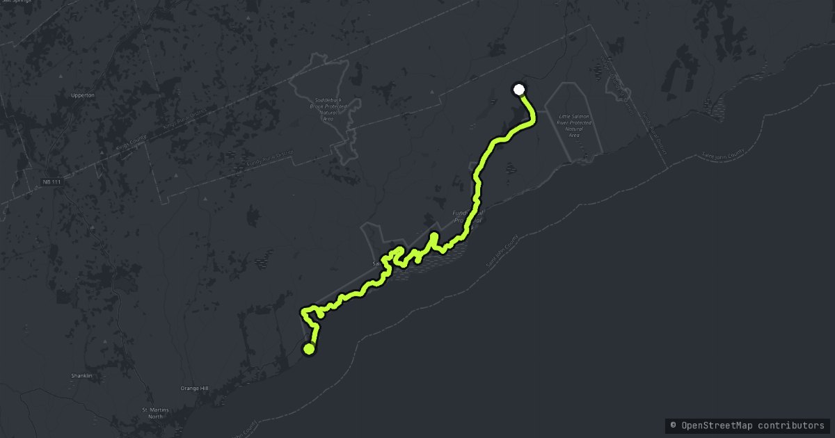 Fundy Trail Parkway map