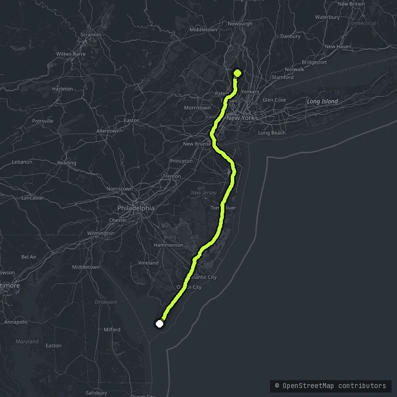 Garden State Parkway map