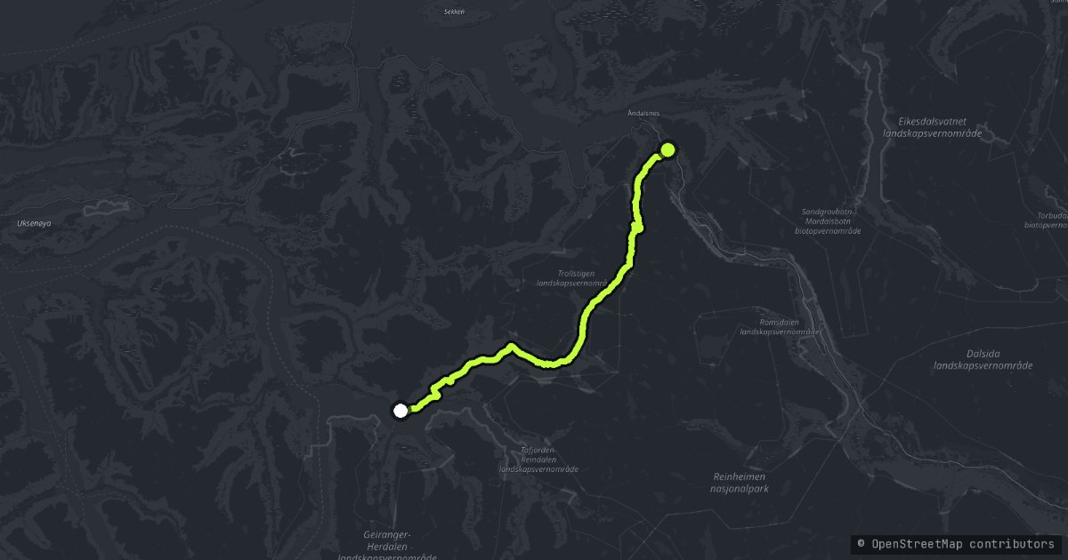 Geiranger - Trollstigen map