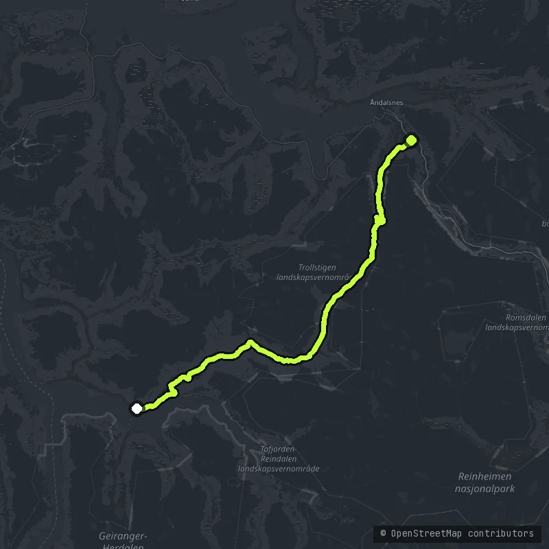 Geiranger - Trollstigen map