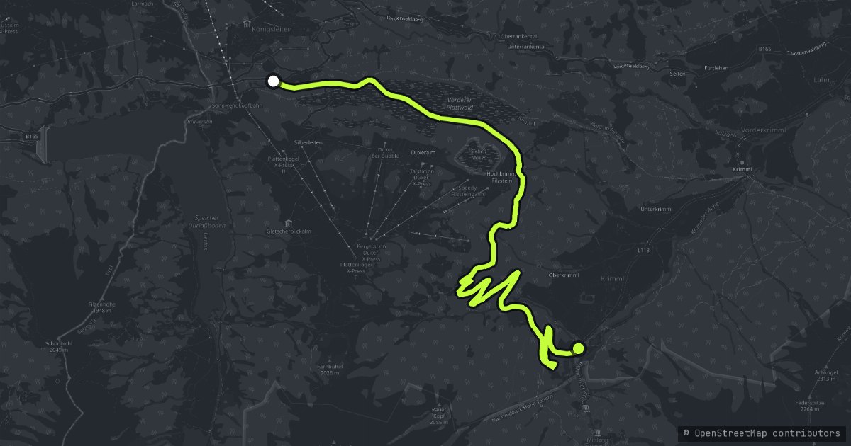 Gerlos Alpenstraße map