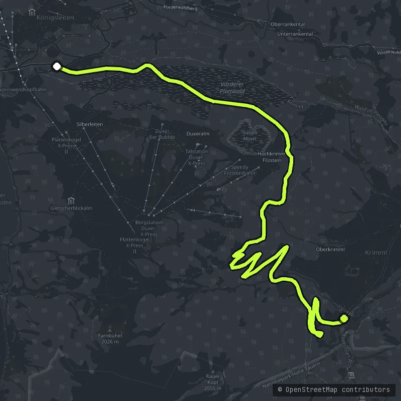 Gerlos Alpenstraße map