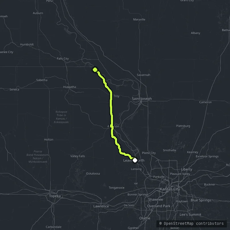 Glacial Hills Scenic Byway map