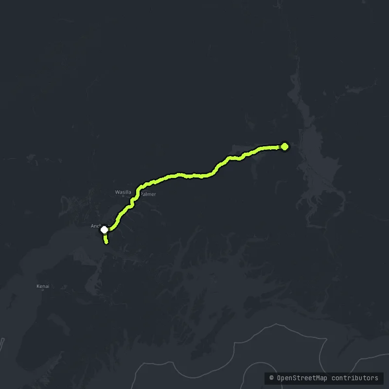 Glenn Highway map
