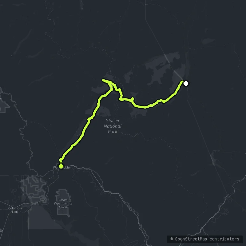 Going to The Sun Road map