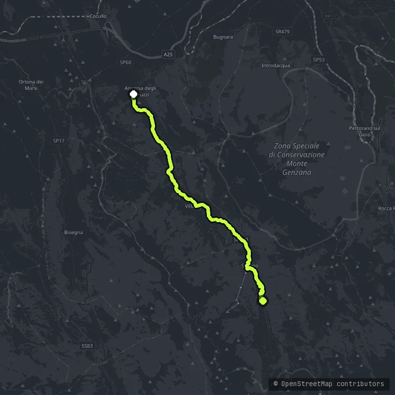 Gole del Sagittario map