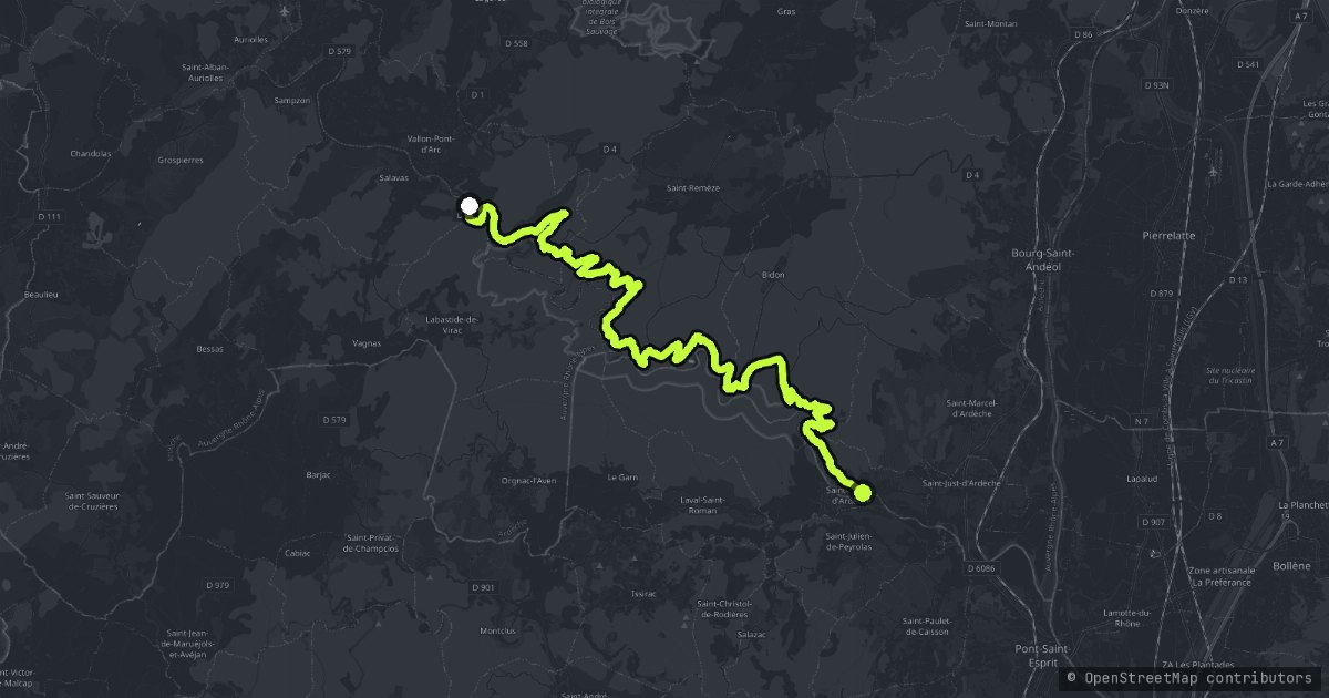 Gorges de l'Ardeche map
