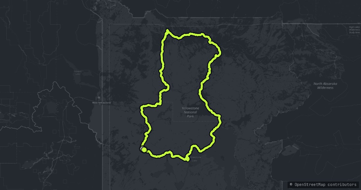 Grand Loop Road map