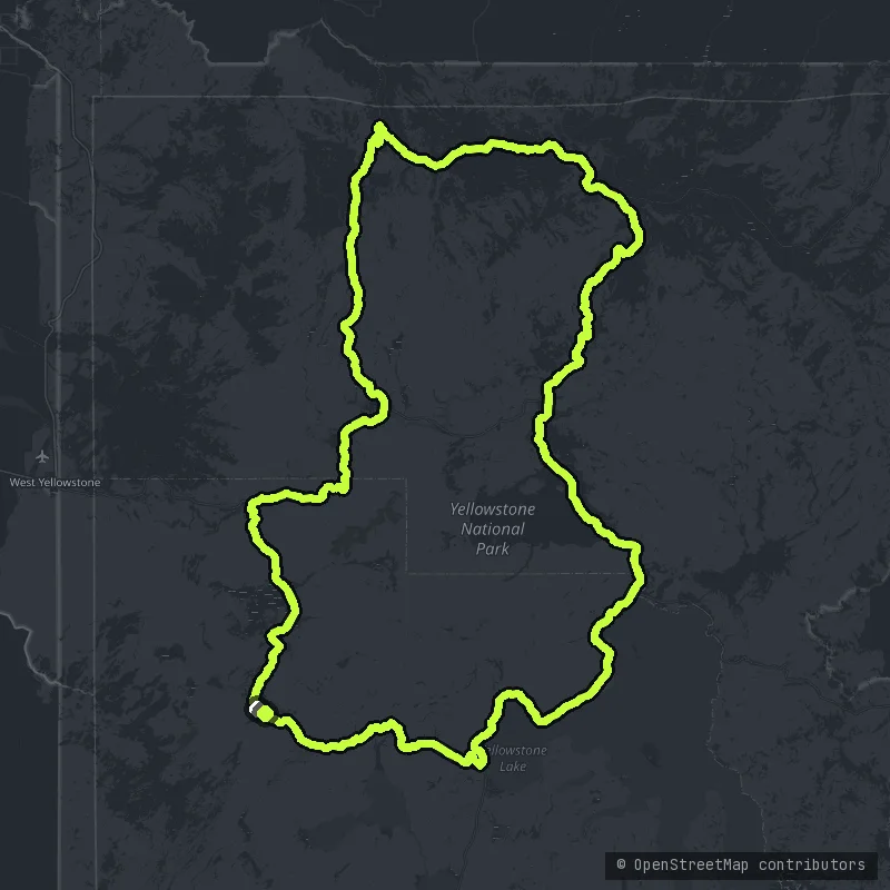 Grand Loop Road map