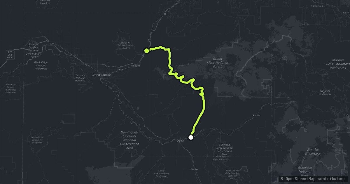 Grand Mesa Scenic Byway map