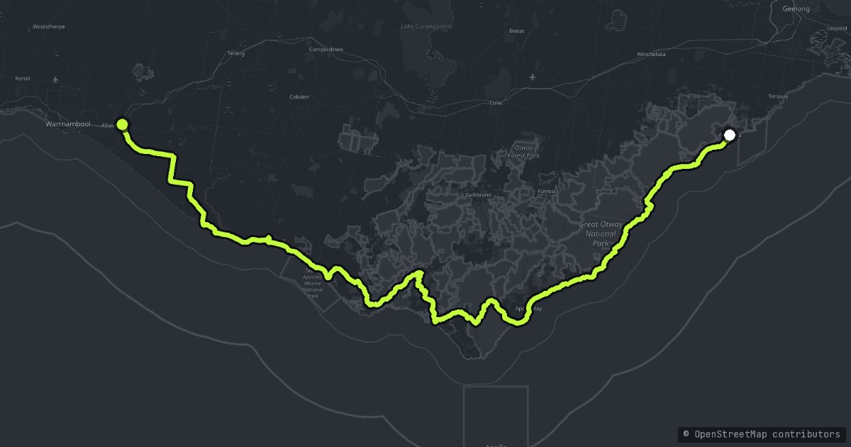 Great Ocean Road map
