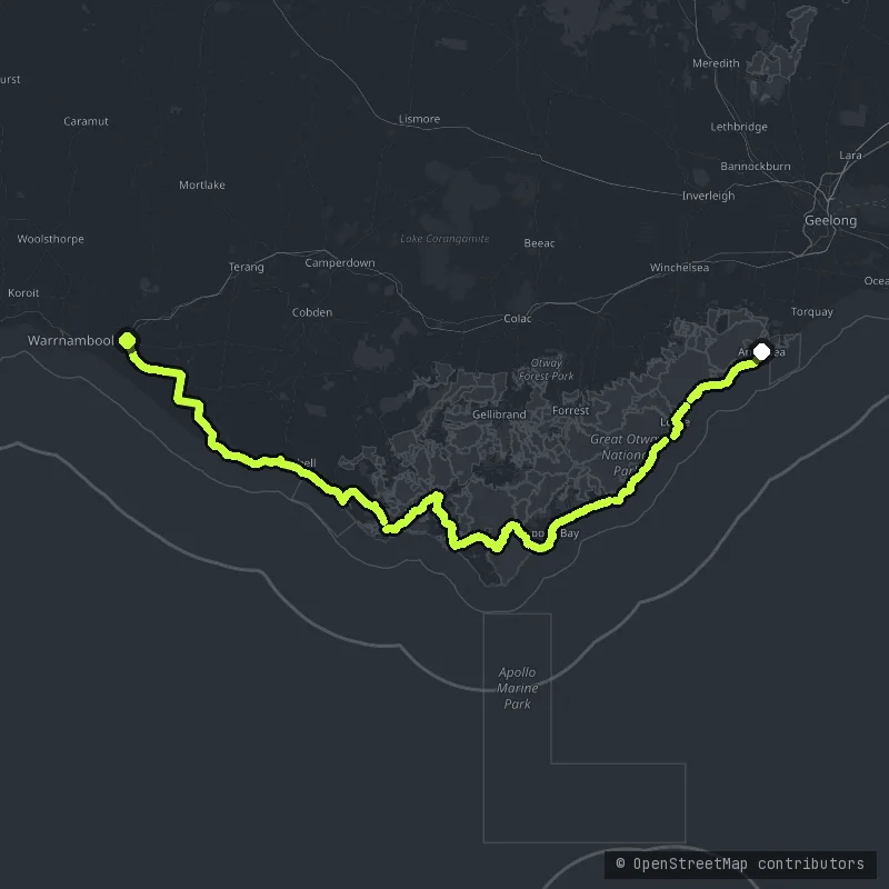 Great Ocean Road map