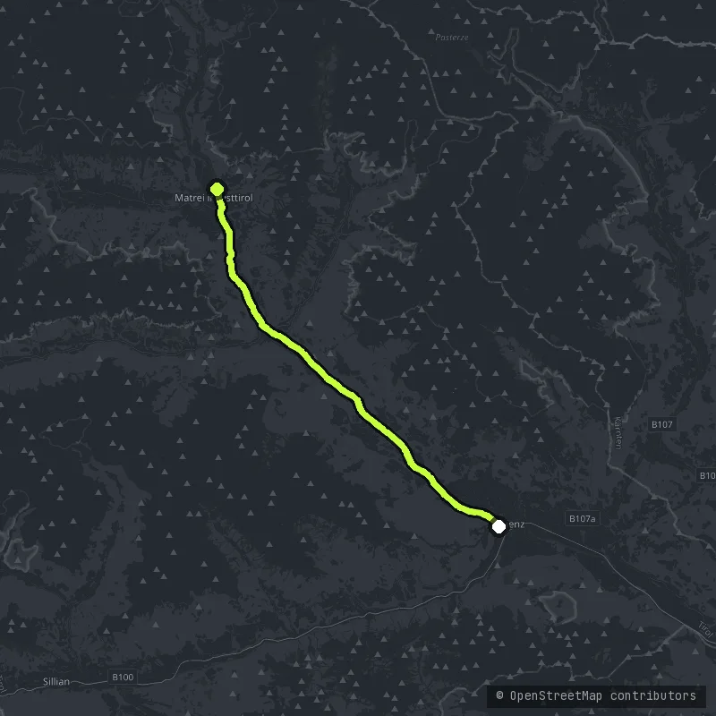 Groglockner Approach Felbertauern map