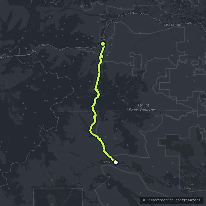 Guanella Pass Scenic Byway map