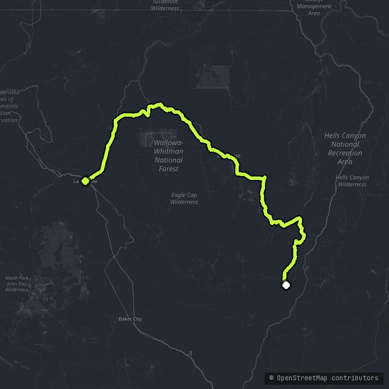 Hells Canyon Scenic Byway map