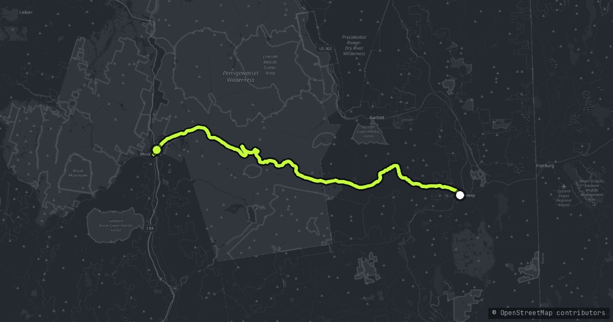 Kancamagus Scenic Byway map