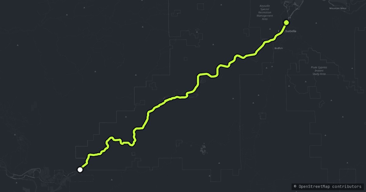 Kern Canyon map